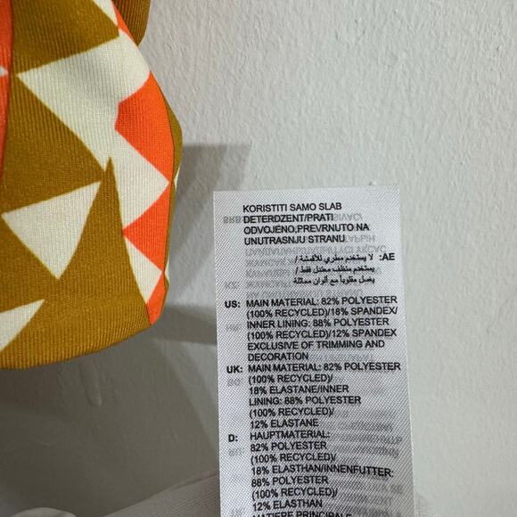 Farm Rio x Adidas Farm Psychedelic Wave Green Dress Victory Gold Size Large New - Picture 9 of 16